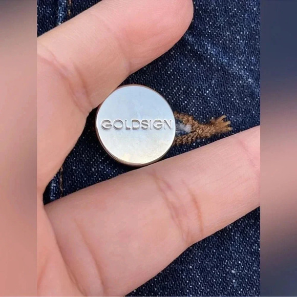 Goldsign The Pleat Cropped Denim Jacket size medium - Picture 4 of 12